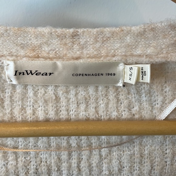 InWear size XS/S peach button up cardigan - Picture 2 of 4